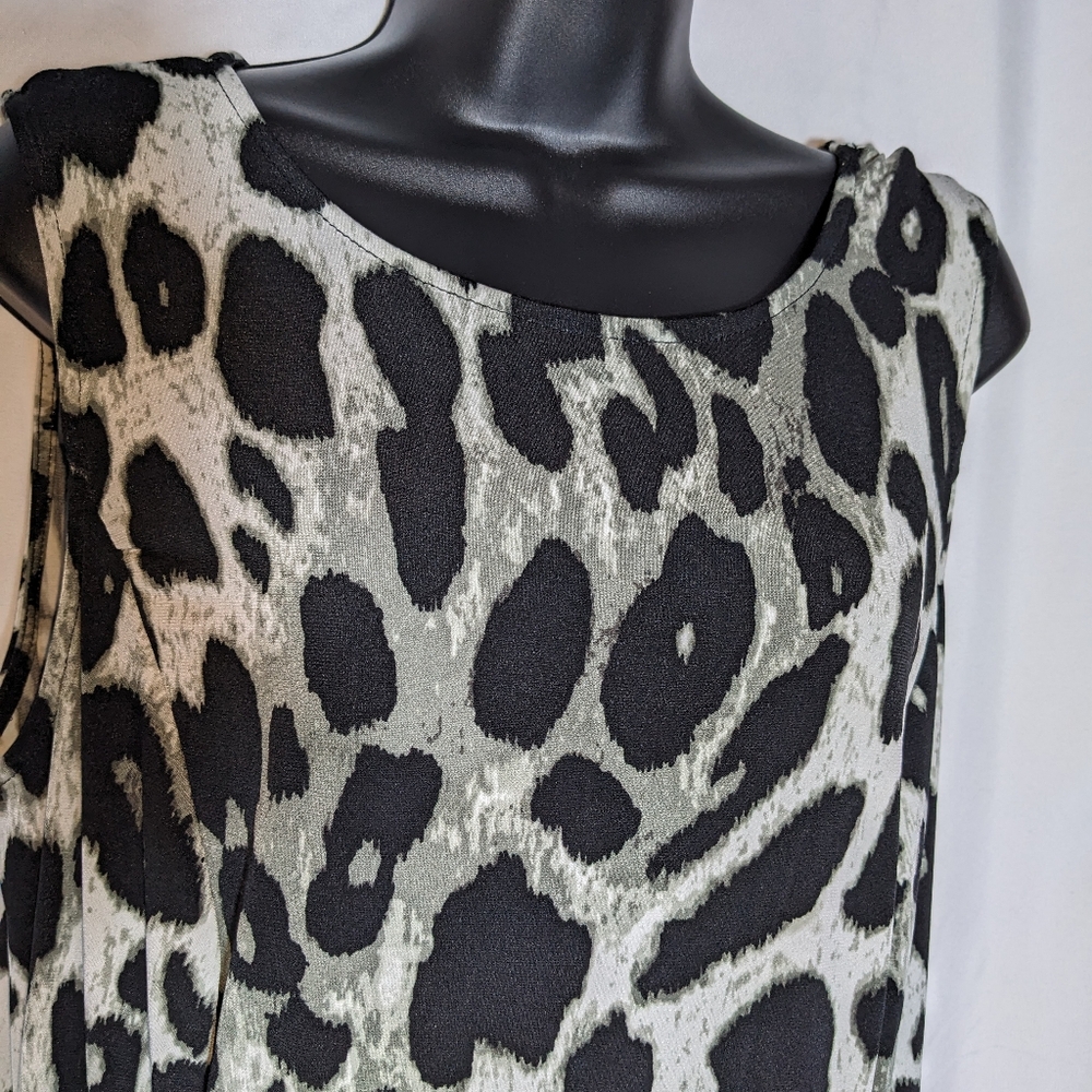 Women's Lennie for Nina Leonard Animal Print Sheath Dress | size XL - Picture 3 of 6